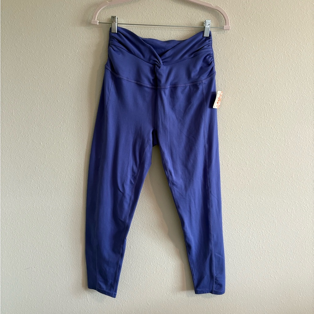 NWT Free People FP Movement Breathe Deeper Twist Leggings Moroccan Blue Medium - Picture 4 of 9
